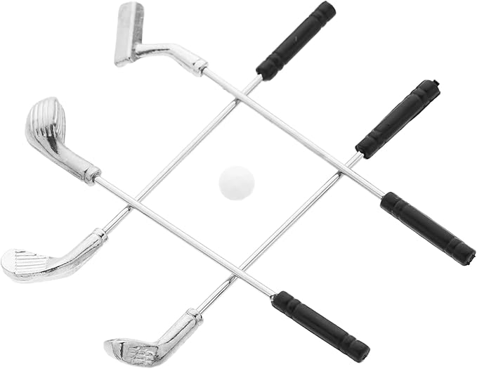 JOINPAYA 1Set Scale Miniature Golf Clubs Balls Realistic Dollhouse Accessories for Mini House Decor for Friends Material