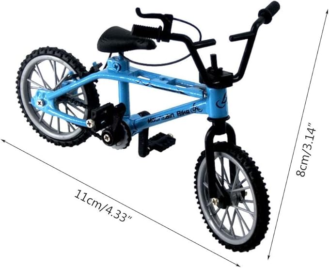 1/18 Scale Mini Diecast Mountain Bike, Finger Bicycle Model, Desktop Decor Art Craft (Green)