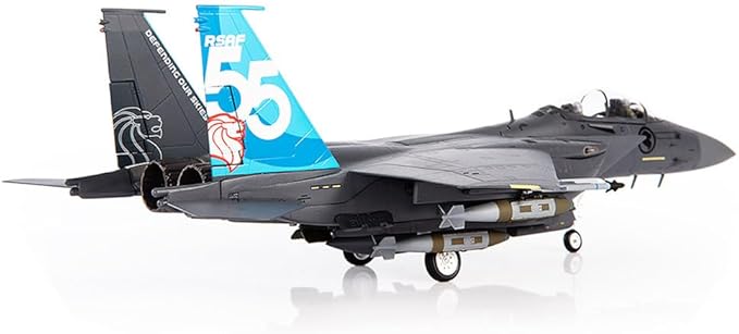 Motor city classics JC Wings | 1:72 Scale Model Military Aircrafts | F-15SG Strike Eagle, Republic of Singapore Air Force, 55th Anniversary Edition, 2023 | Model JCW-72-F15-031