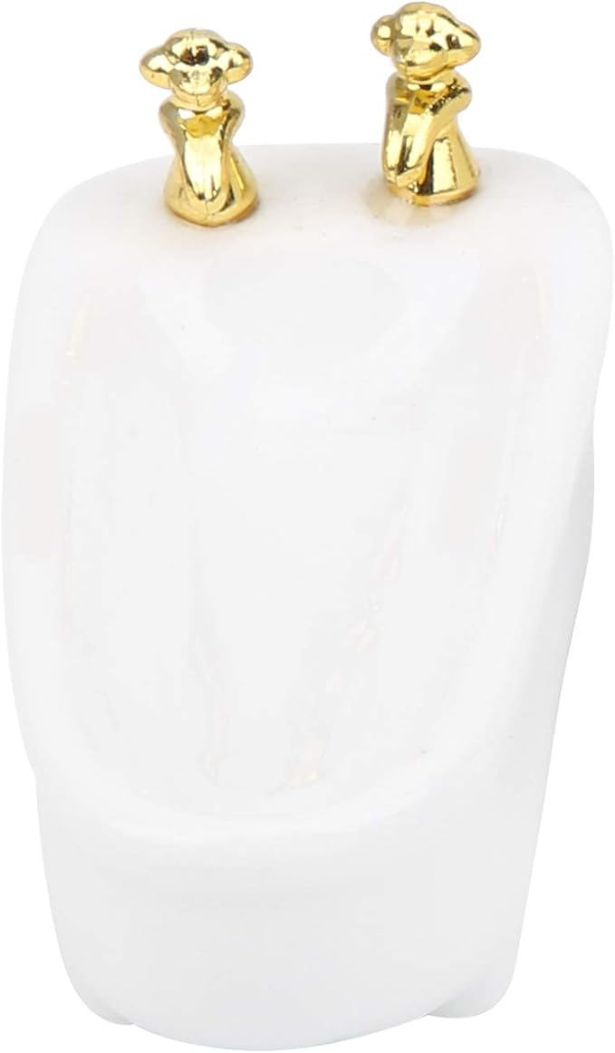SPYMINNPOO Dollhouse Bathtub,1/24 Bathroom Dollhouse Furniture Dollhouse Miniature Bathroom Set Simulation Ceramic Bathtub Toilet Sink Kit(#1)