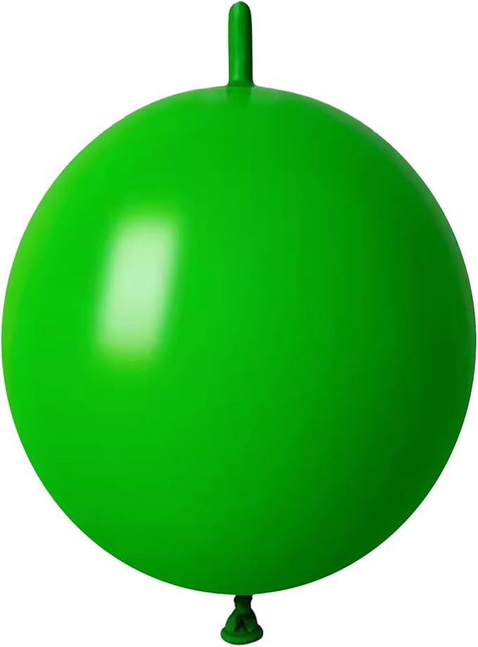 IN-JOOYAA 6 Inch Green Latex Link Balloon 50 Pcs Quick Link Balloons for Party Decoration