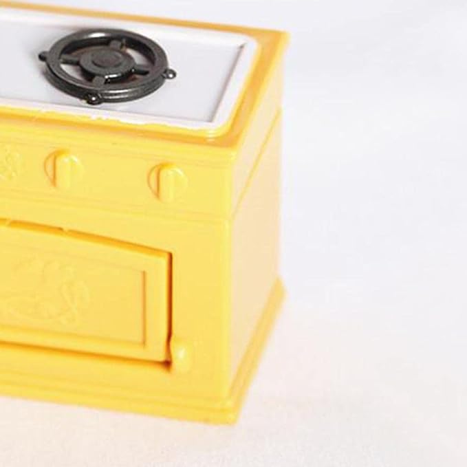 predolo Dollhouse Kitchen Furniture Set, 1:12 Mini Dollhouse Accessories, Miniature Furniture, Realistic Kitchen Fridge and Sets, Stove