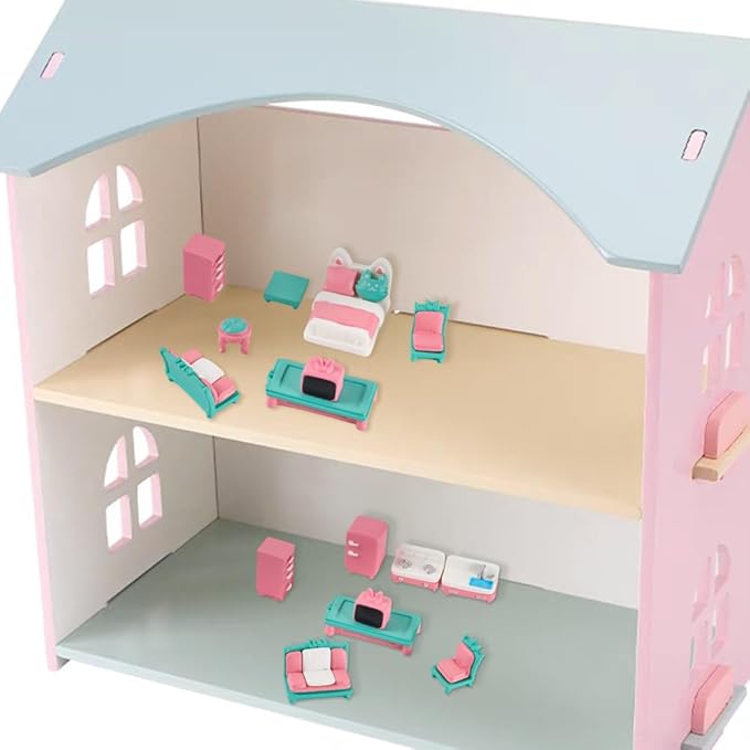11Pcs Plastic Mini Furniture Decoration Set Dollhouse Miniature Furniture Assorted Mini Model Decorations Doll House Micro Landscape Accessories Decoration Tiny Furnitures Ornament