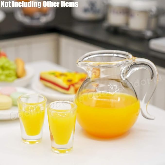 Odoria 1/12 Miniature Orange Juice Pitcher Dollhouse Decoration Accessories