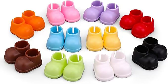 10 Pairs Doll Shoes for labubu 15/17 CM Doll,DIY Clothes Accessories Set Fashion Outfit - Multicolor (No Doll)