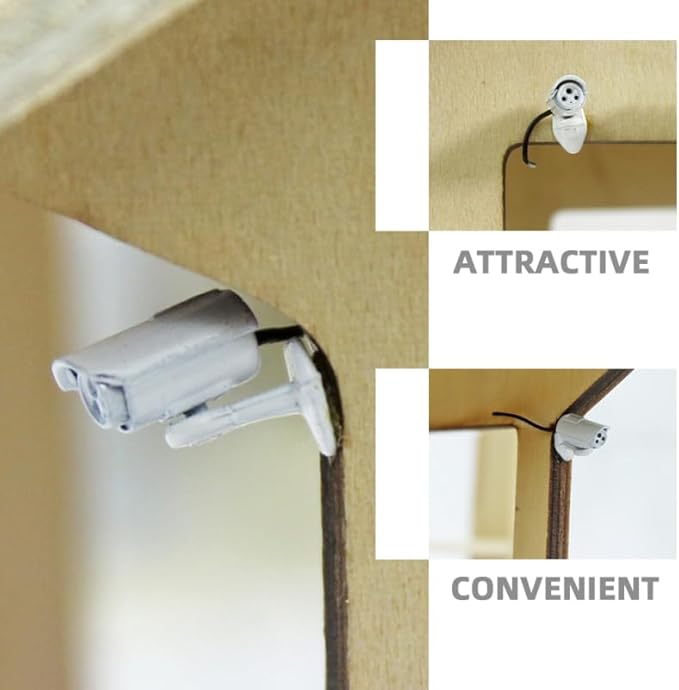 Hanabass Mini Camera Dollhouse Accessory Simulated Security Camera Prop for Ob11 Dollhouse Indoor Miniature Decor Living Room Display