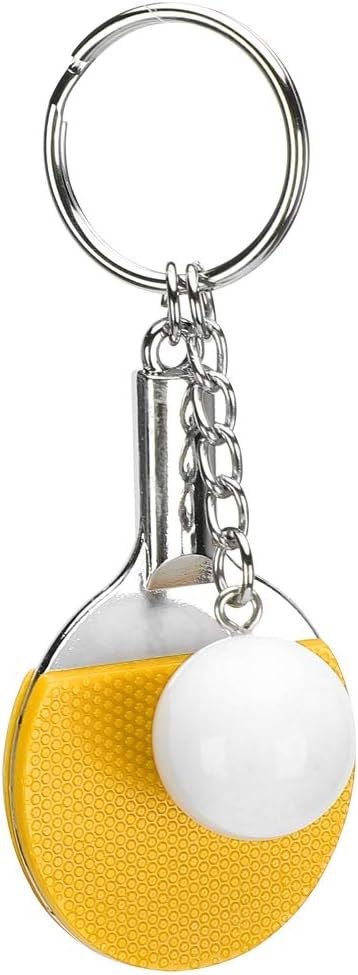 6Pcs Keychain Mini Table Tennis Racket Keyring Portable Creative Pingpong Keyfob Cute Key Rings Keychain Pendant Fit for Great Gift Bag Hangings Bag Ornament