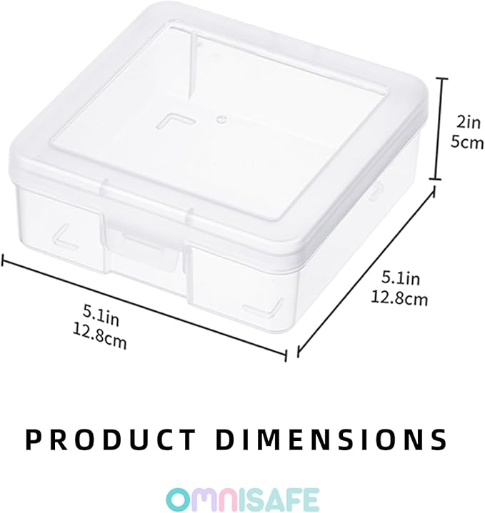 18 Pack Small Plastic Hobby Art Craft Organizer, Clear Plastic Storage Containers with Latching Lid, for Pencil Box, Lego