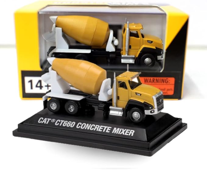 EROCK 1:160 N Scale Alloy Construction Vehicles - 1 Pcs, Die Cast Mini Construction Truck Toys, Engineering Vehicle Model for N Scale Railroad, Train Set, Collection, Age 8+ (CT660 Concrete Mixer)