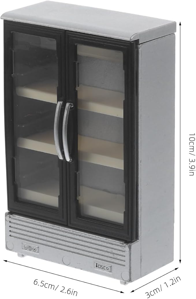 ibasenice Dollhouse Refrigerator Model Miniature Fridge Decor for Dollhouse Realistic Kitchen Miniatures Lightweight Refrigerator Model for DIY Projects Micro Landscapes