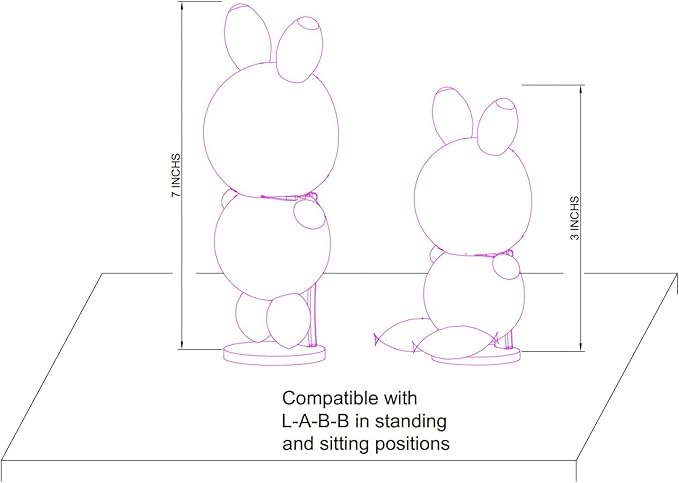 MDOWOK Adjustable Doll Stand for Sitting & Standing Positions - Premium Acrylic Base Display Holder for 3-7" Figures (White 4 Set)