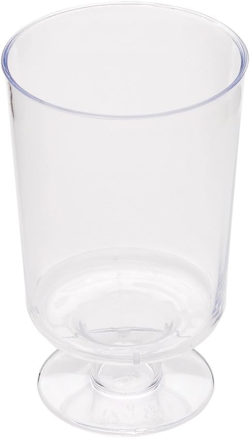 Restaurantware-1.4 Ounce Mini Cups, 100 Disposable Sample Cups - Stackable, Stemmed, Clear Plastic Tasting Cups, Serve Drinks, Appetizers, Or Desserts, For Parties, Buffets, Or Weddings