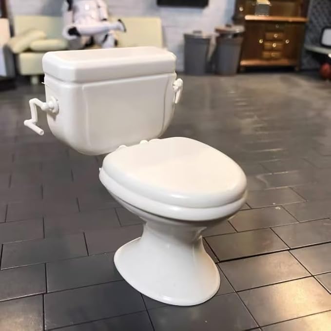 1:12 Scale Miniature Bathroom Toilet - Realistic Dollhouse Furniture for DIY Crafts, Dioramas and Architectural Models
