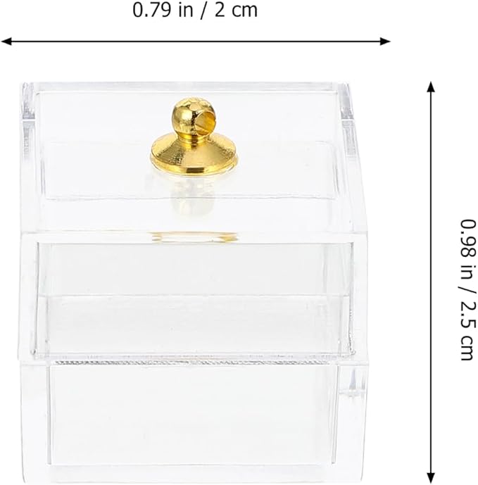 Wakauto 10Pcs Transparent Dollhouse Mini Storage Box for Candy Display and Decoration Clear Bottles 1 12 Doll House Plastic Containers for Crafting and Miniature Dollhouse Accessories