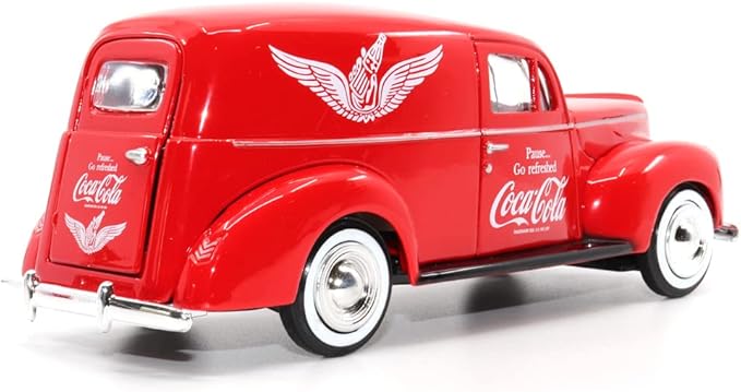 Motor city classics Coca-Cola Diecast Collectible | 1940 Ford Delivery Van with Cooler | 1:24 Diecast Scale Model 424195 | Officially Licensed Coca-Cola Diecast