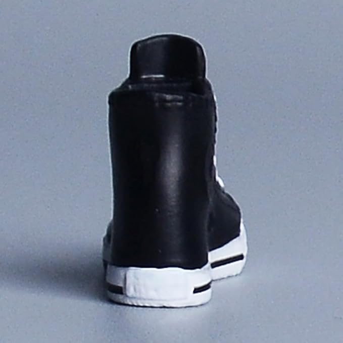 Meetoget Figure Male Doll Daily Sports Shoes 1/12 Scale high-top Knapsack for Action Figure PU004US,Black