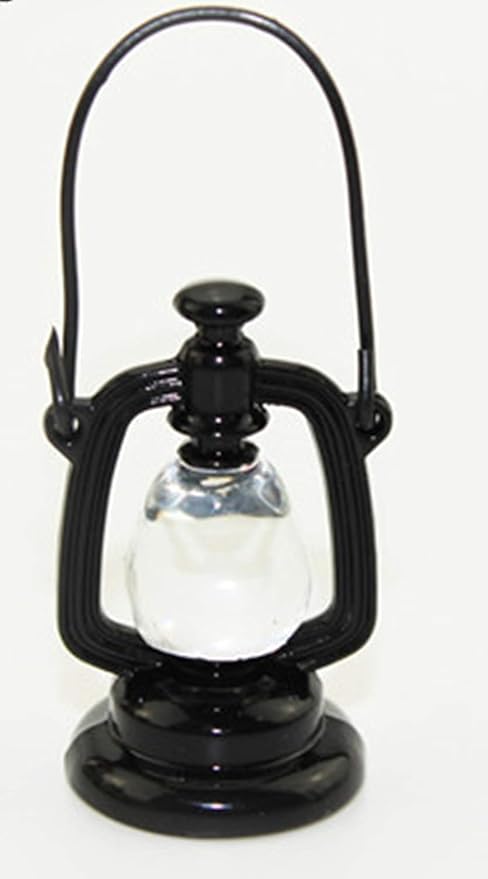 Black Decoration Accessories, 1:12 Dollhouse Miniature Scene Model Hurricane Lantern Play, Accessories (23 x 43 mm),Decorations,This Product is not Suitable for Children Under 12