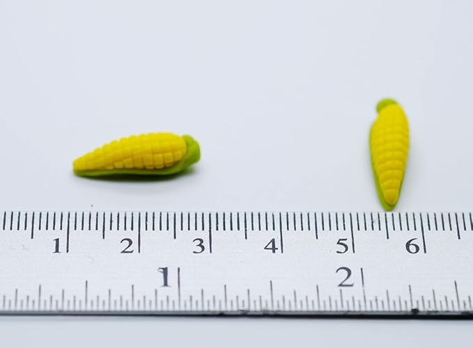 20 Vegetable Corns Size 1.5 Cm Dollhouse Miniatures Food Kitchen