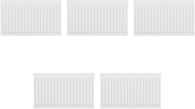 5pcs Miniature Dollhouse Wainscot Panels, Pla White Interior Trim for Dollhouse Decor Accessories, Elegant and Space-Saving Mini House, 3. 74 X 2. 16 X 0. 47 Inch