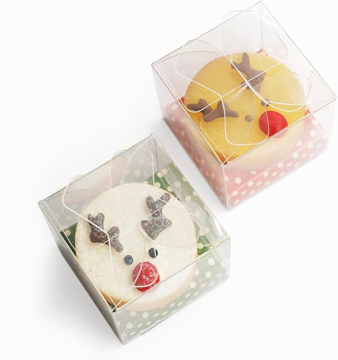 Odoria Dollhouse Christmas Cake Miniature: 1/12 Scale Dessert Pastries Bakery for Festive Party Picnic - Mini Realistic Baking Food Resin Red Green 2Pcs