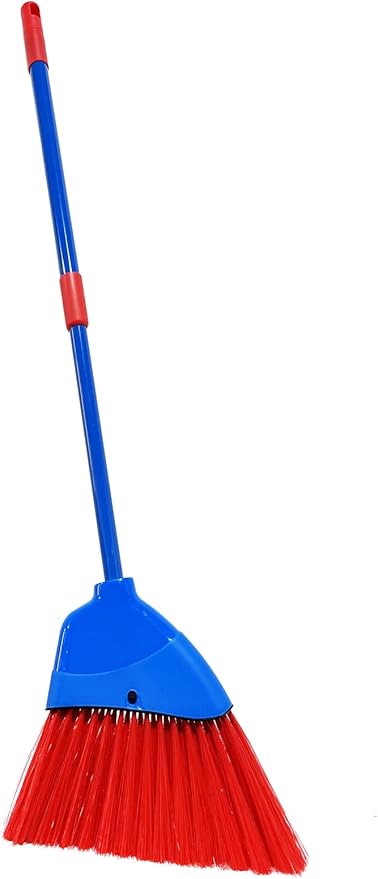 Xifando Kids Broom-Housekeeping Cleaning Tool for Kids Pretend Playing,Retractable Small Broom for Littler Helper(Blue+Red)