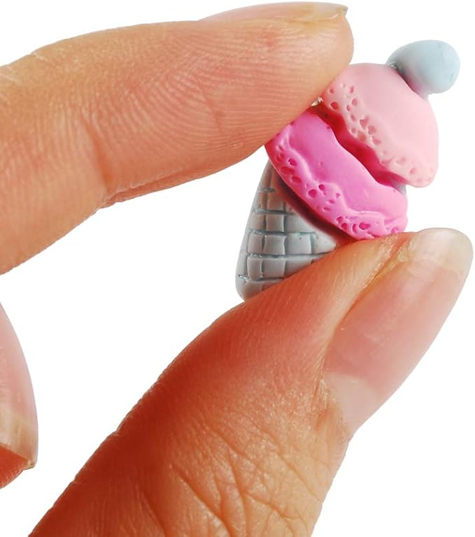 NWFashion 112PCS Miniature Decor Dessert Pastry Toy Food Cake Topper Scrapbooking Shoe Decoration Charms(Ice Cream)