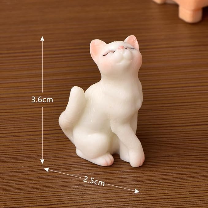 josaner-zz Dollhouse Cats w/ 1/12 Scale Accessories Mini Furniture Model Wooden Miniature (Multicolor-Simple)