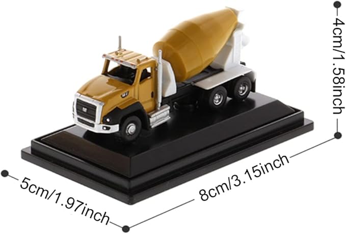 EROCK 1:160 N Scale Alloy Construction Vehicles - 1 Pcs, Die Cast Mini Construction Truck Toys, Engineering Vehicle Model for N Scale Railroad, Train Set, Collection, Age 8+ (CT660 Concrete Mixer)