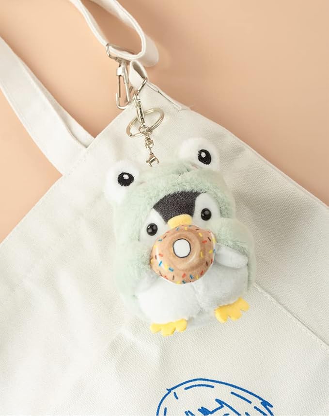 BONICI Men Women Creative Cute Lovely Cosplay Costume Play Changing Clothes Donut Penguin Pendant Keychain Key-Chains Keyring Gift Pendant Handbag Tote Purse Backpack Decoration Car Key -Rabbit