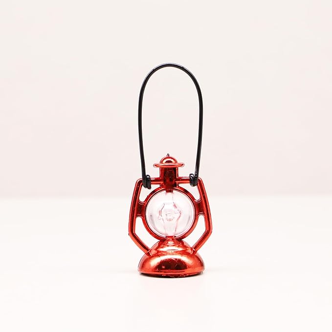 Miniature Lantern, Dollhouse Lantern, Halloween Miniatures Lantern, Fairy Garden Lantern, Outdoor Lamp Light, Dollhouse Porch Light, for Christmas Miniatures, Diorama, Terrarium (3PCS)