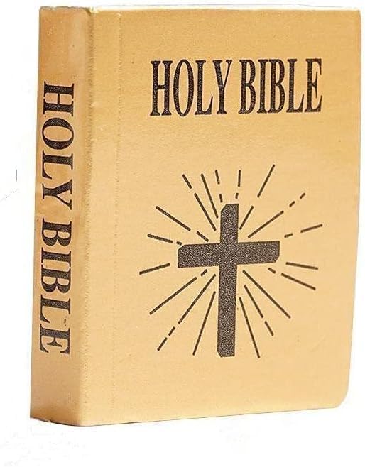 1/12 Scale Mini Bible Book Replica - Realistic Dollhouse Library Accessories for Bookshelf and Bedroom Scenes | Collectible Miniature Books for Dollhouse Furniture and Decor