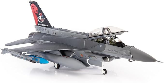 JC Wings | 1:72 Scale Model Military Aircrafts | F-16D Fighting Falcon, Republic of Singapore Air Force, 425th Fighter Squadron, Peace Carvin II, 30th Anniversary, 2023 | Model JCW-72-F16-024