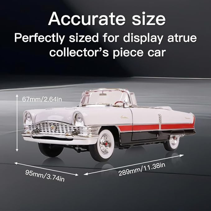 1955 Detroit Luxury Convertible 1:18 Diecast - 352ci V8 Tri-Tone | Opening Doors, Steering Linkage, Premium Gift Box | Ages 14+