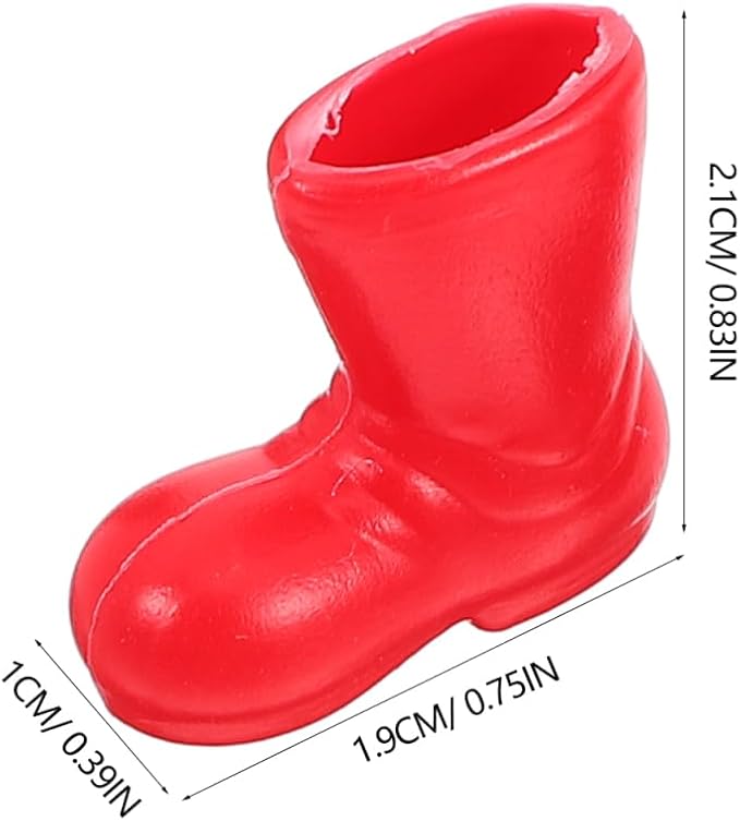 OKUMEYR 50Pcs Mini Santa Boots Decor Doll Decorative Shoes for Crafts Mini House Accessories for Holiday Decor and Doll
