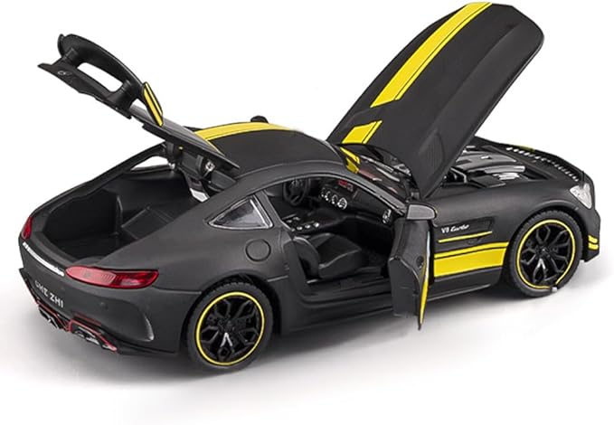 1/24 Benz AMG GTR Model Car Alloy Diecast Pull Back Vehicle Cars with Lights AMG GTR Toy Car Great Gift for Boys & Girls
