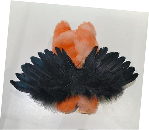 2 PCS Angel Wings for labubu 15/17 CM,Doll Clothes Accessories Set- White and Black Wings Set
