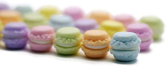 21 French Macaron Recipe Cookies Pastel Sweet Dollhouse Miniatures Food Kitchen Docoration