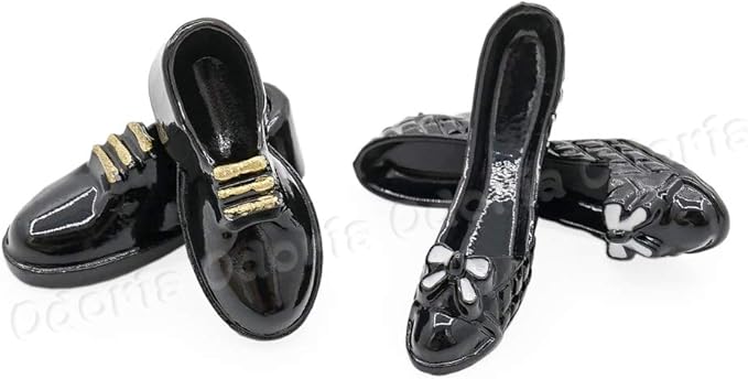 Odoria 1/12 Miniature Men Shoes and High Heels Dollhouse Decoration Accessories