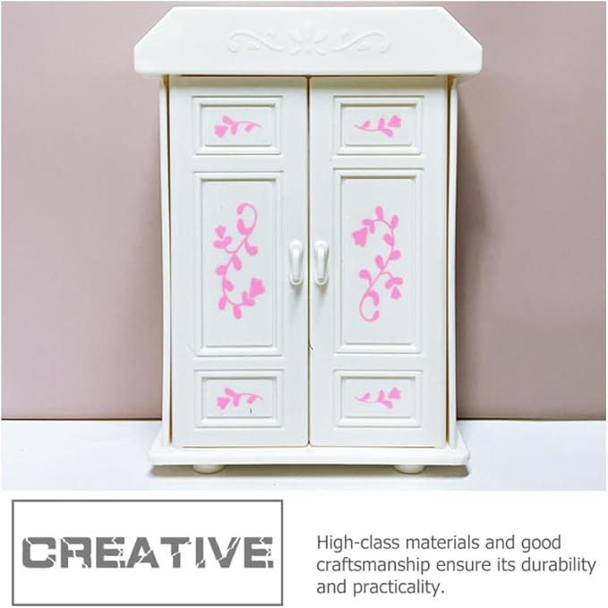 Miniature Bedroom Cabinet Set for Dollhouse Decor Mini Furniture for Boys and Girls Realistic Miniature Toy