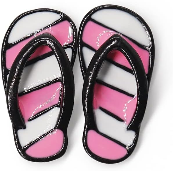 Odoria 1/12 Miniature Flip Flops Dollhouse Decoration Accessories, Pink