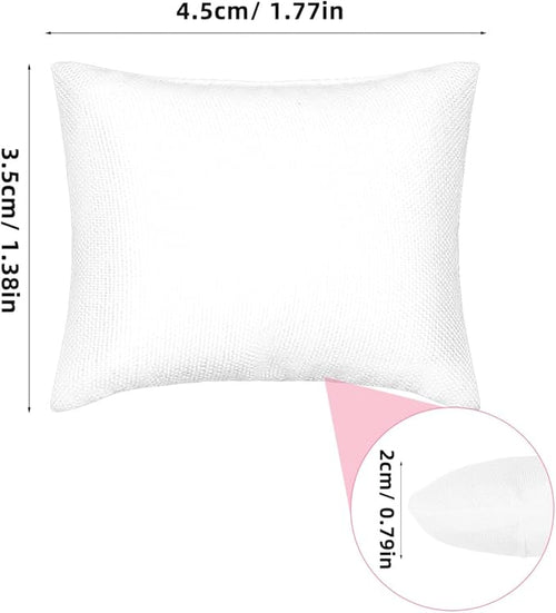 1:12 Scale Miniature Dollhouse Pillows Cozy Tiny Sofa Cushion Models Soft Cloth White Decorative Pillows for DIY Projects Mini Furniture and Home Decor Accessories (6pcs)