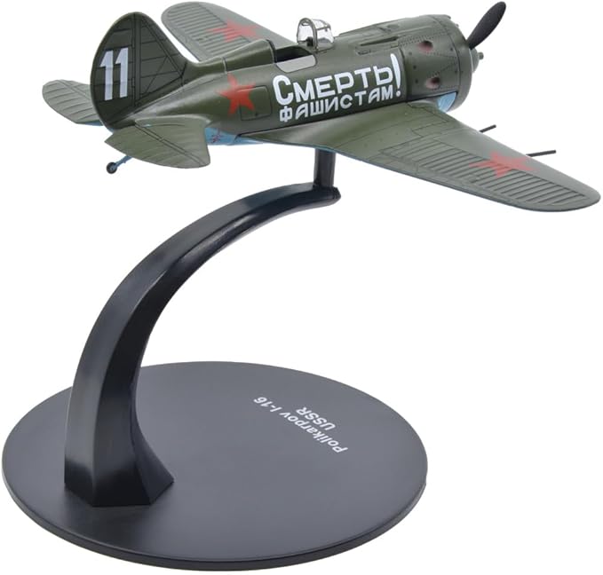 Motor city classics 1:72 Scale Military Diecast Collectible | Polikarpov I-16 - USSR | Militaria Diecast Model 27289-41