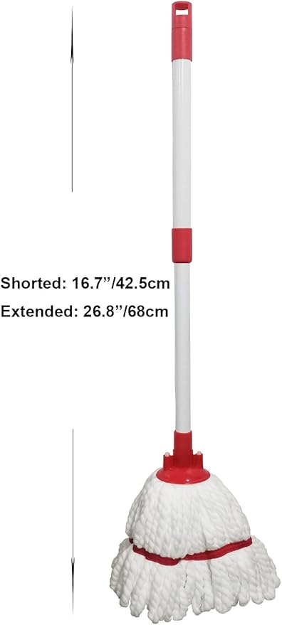 Xifando Mini Mop for Kids, Retractable, Removable, Little Helper's Small Cleaning Tool