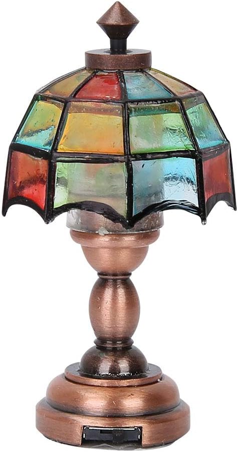 Mini LED Lamp Doll House Accessories 1:12 Scale Mini Doll House Lamp LED, Simulation Ornament Colorful Dollhouse Ornament for Pillowcases