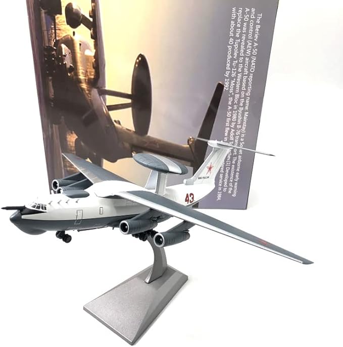 A-50M Mainstay 1/200 Scale Airplane Model Soviet Workhorse AWACS Metal Die-Cast Fighter Model for Collectibles and Gifts