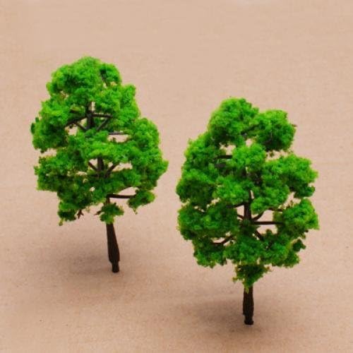 OrgMemory Mixed Model Trees, 29pcs, 1.5-6 inch(4-16 cm), Ho Scale Bushes, Diorama Supplies, Plastic Trees for Projects, Model Train Scenery with No Bases