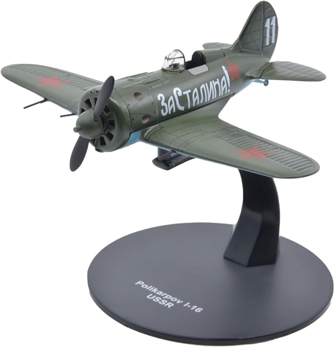 Motor city classics 1:72 Scale Military Diecast Collectible | Polikarpov I-16 - USSR | Militaria Diecast Model 27289-41