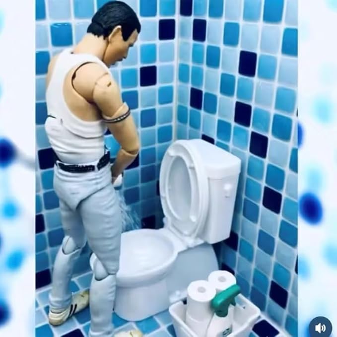 1:12 Scale Miniature Bathroom Toilet - Realistic Dollhouse Furniture for DIY Crafts, Dioramas and Architectural Models