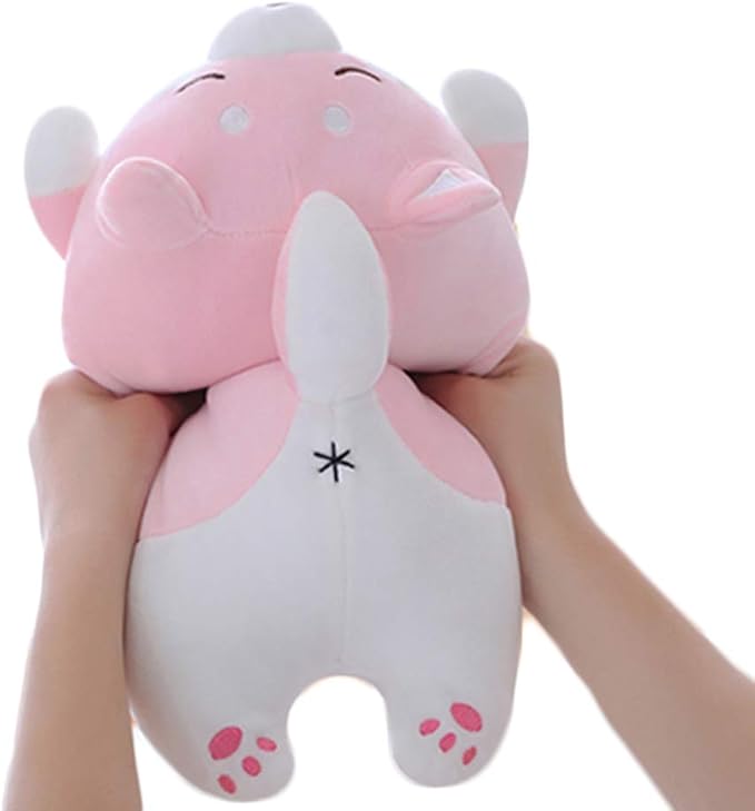 Shiba Inu Dog Plush Pillow, Cute Soft Corgi Stuffed Animals Doll Toys Gifts for Valentine, Christmas, Birthday, Bed, Sofa Chair (Pink Smiling Eye, 13.5in)
