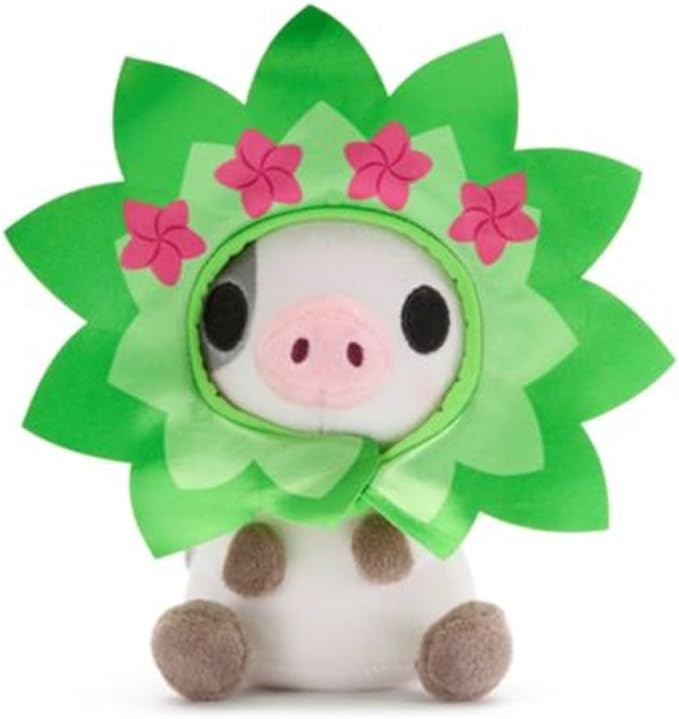Disney Store Official Mini Mix-Its Plushies – Pua - Cute Stuffed Animals - Mix & Match Detachable Hats - Hook and Loop Strap - Plush Toys for Kids and Collectors, 7 Inch